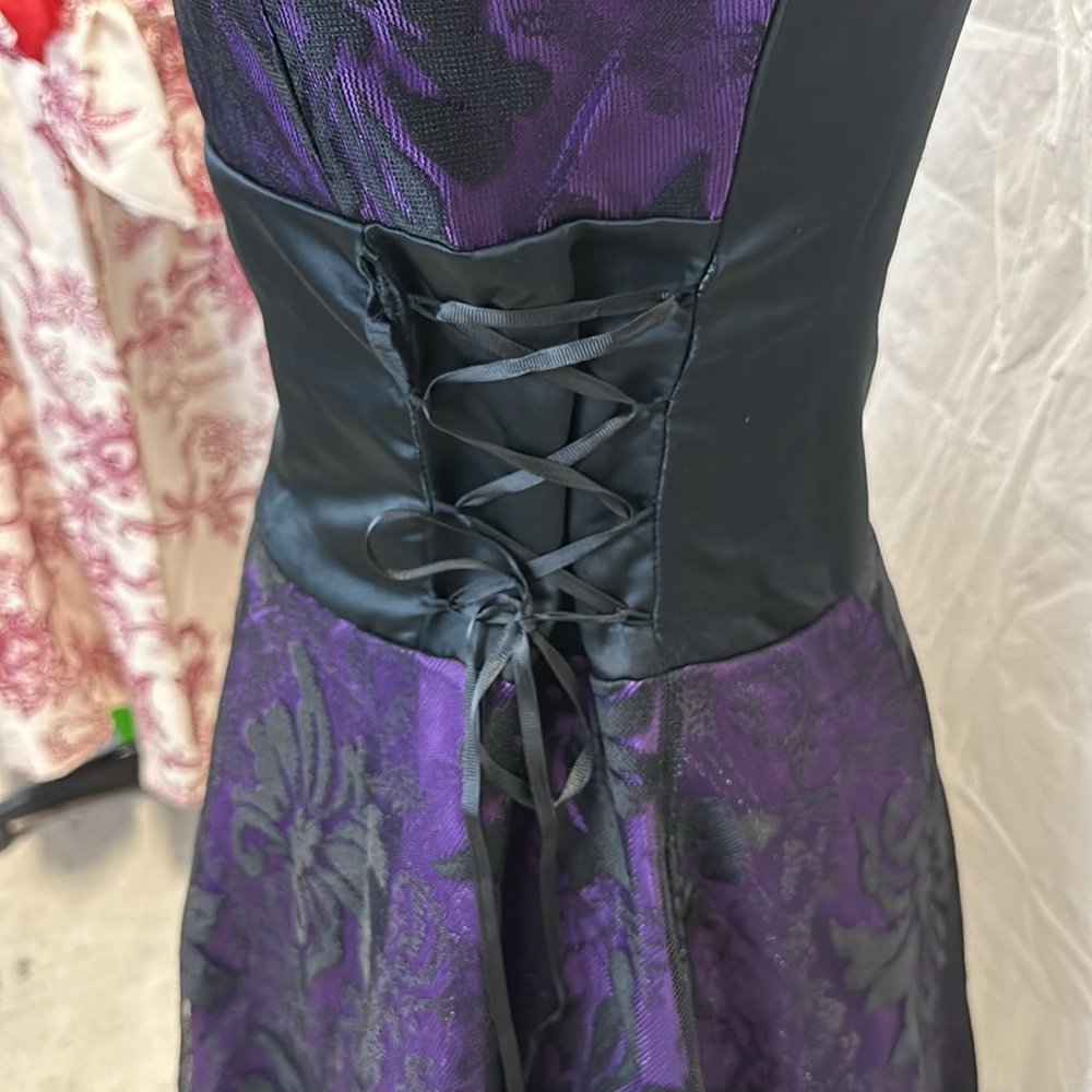 NWOT Steampunk Corseted Hi-Lo Lace Cocktail Dress - Picture 7 of 14